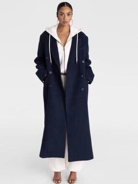 KBB by Kahlana Navy Blue Maxi Coat